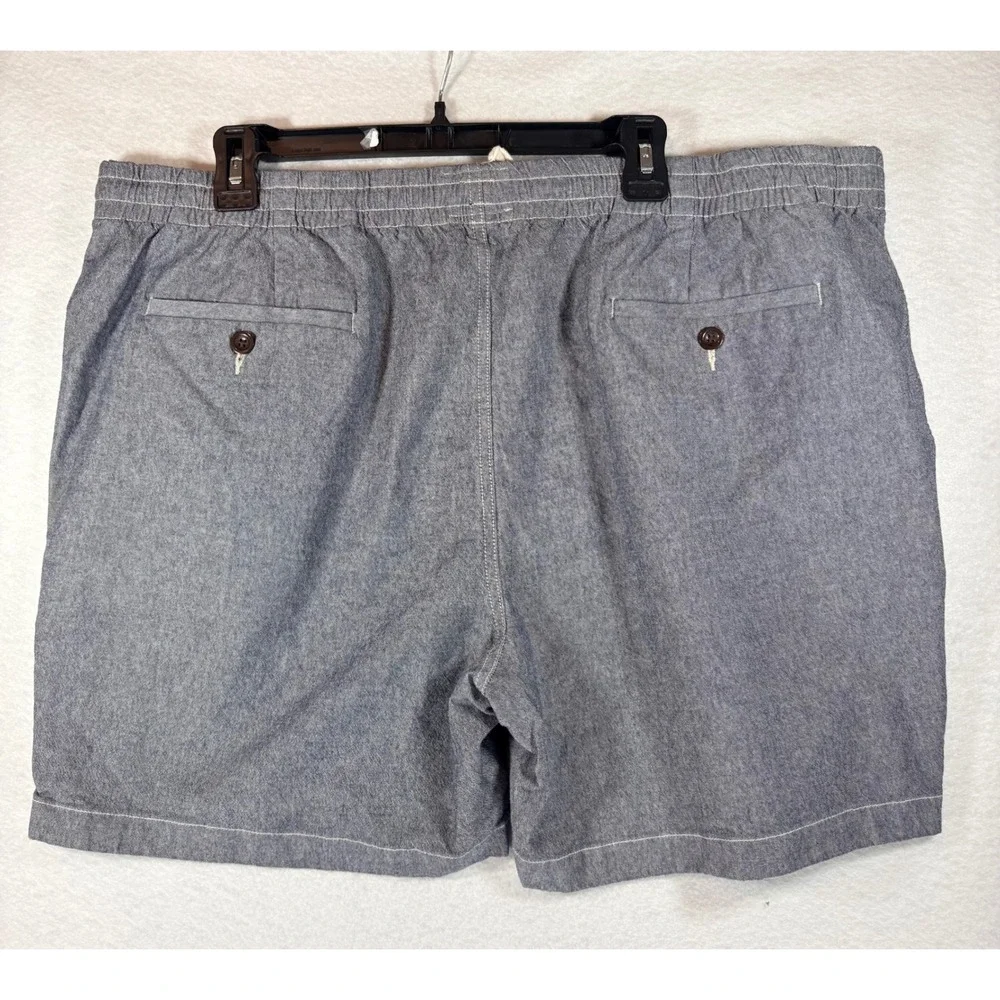 J Crew‎ Mens Chambray Dock Stretch  Drawstring Shorts XXL